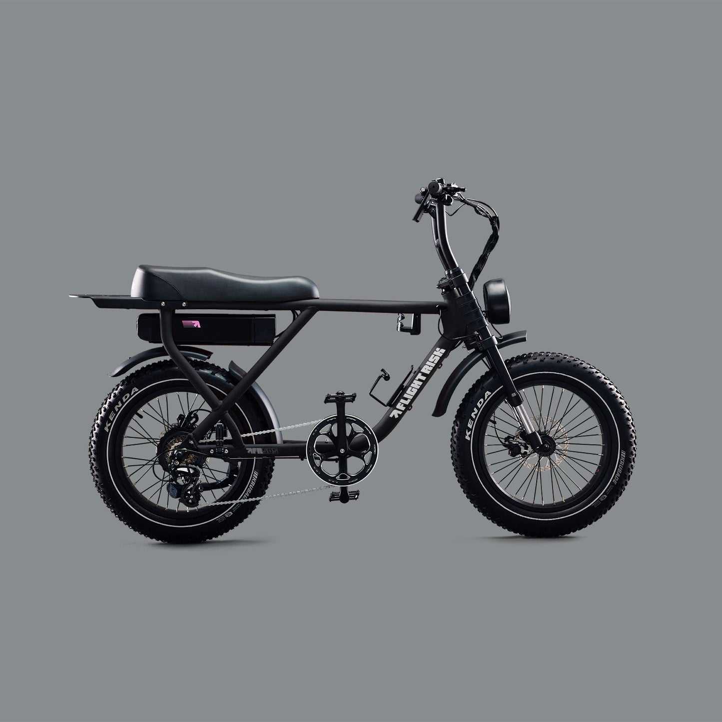 E-bike with gps tracking, headlight and blinkers - FR505 in black from Flight Risk
