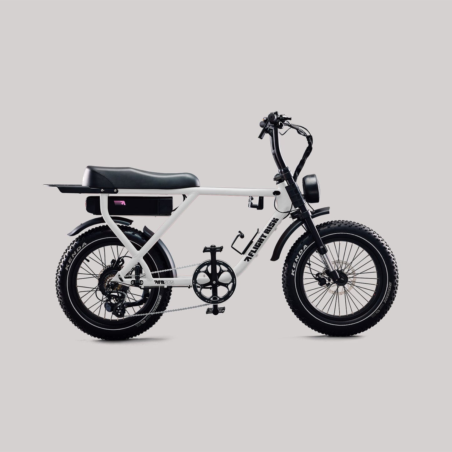 FR505 White e-bike from Flight Risk Australia