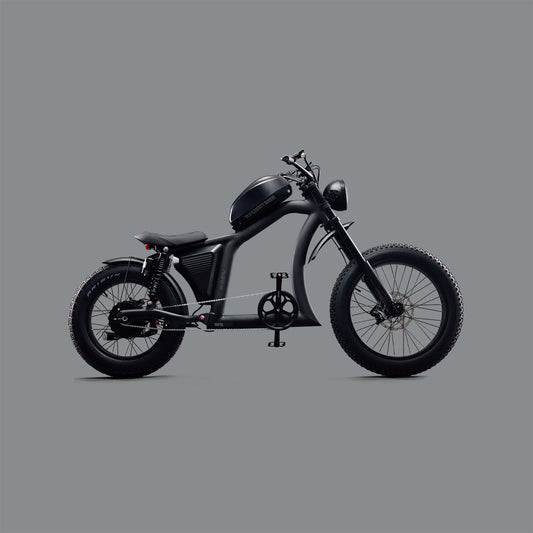 Harley e-bike inspired by the leader in tough bike styling from Flight Risk the FR666 Black electric bike